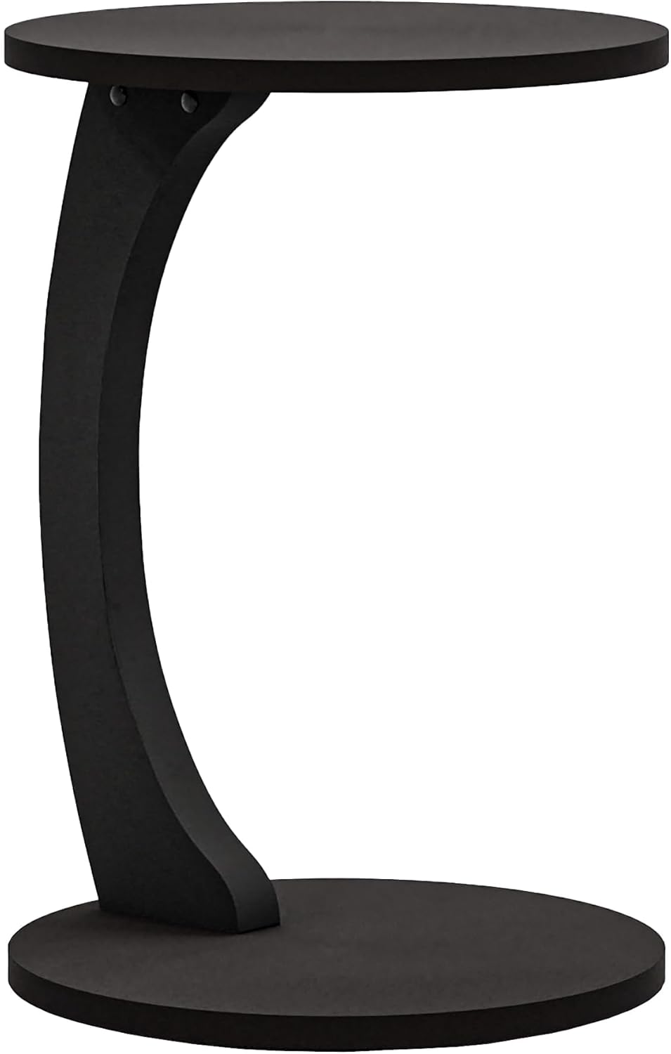 [en.casa] Beistelltisch Holeby Couchtisch Sofatisch auf Rollen Betttisch Laptoptisch C-Form Wohnzimm