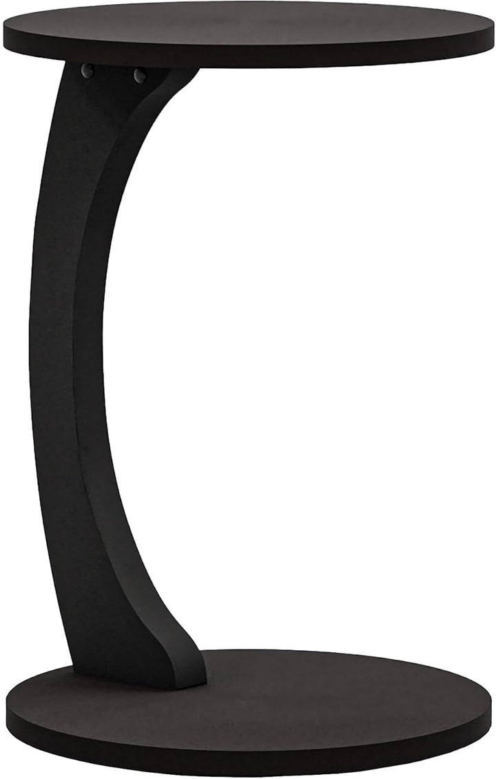 [en.casa] Beistelltisch Holeby Couchtisch Sofatisch auf Rollen Betttisch Laptoptisch C-Form Wohnzimm