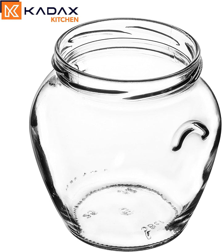KADAX 8er Set Einmachgläser 510ml TO82, Sturzgläser Mason Jar mit Schraubdeckel, Luftdichte Twist-of