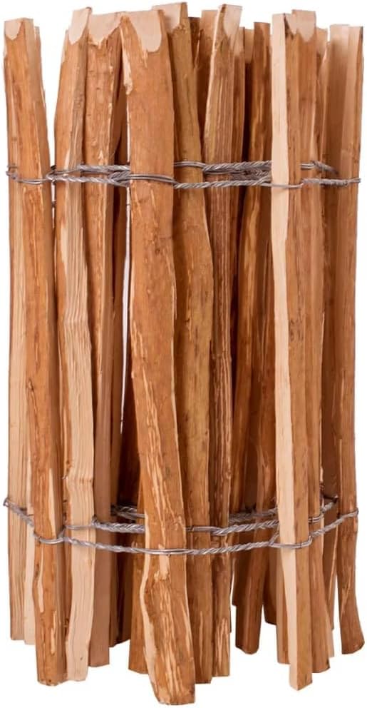 vidaXL Staketenzaun Haselnussholz 60x500cm Haselnusszaun Rollenzaun Lattenzaun 60 x 500 cm, 60 x 500