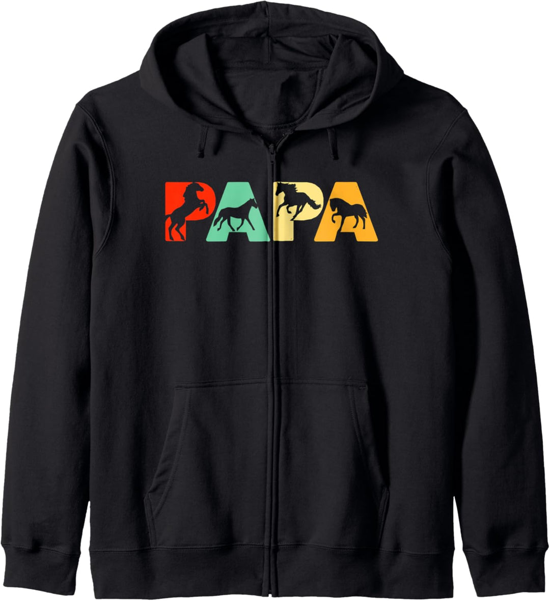 Retro Pferd Papa, Lustiger Papa Pferd Vatertag Kapuzenjacke