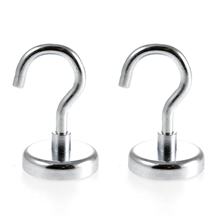 Magnetastico® | 2 Stück Neodym N35 Magnethaken 48 mm Ø | Haftkraft 81.0 Kilogramm | Wandhaken, Decke