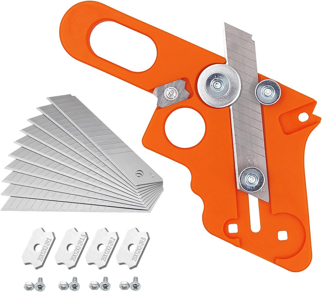 KEWAYO Manueller Kantenschneider für Umleimer, Edge Banding Trimmer mit 10 Klingen und 4 runden Kant
