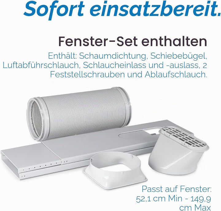 BLACK+DECKER 8.000 BTU Tragbare Klimaanlage mit Fernbedienung, weiss