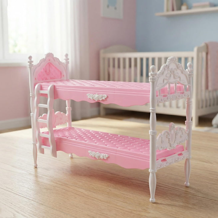 ifundom Miniatur-Bett Jungen Und Mädchen Puppenhaus Spielzeug Sammler Puppen Möbel 30cm Doppelbett S