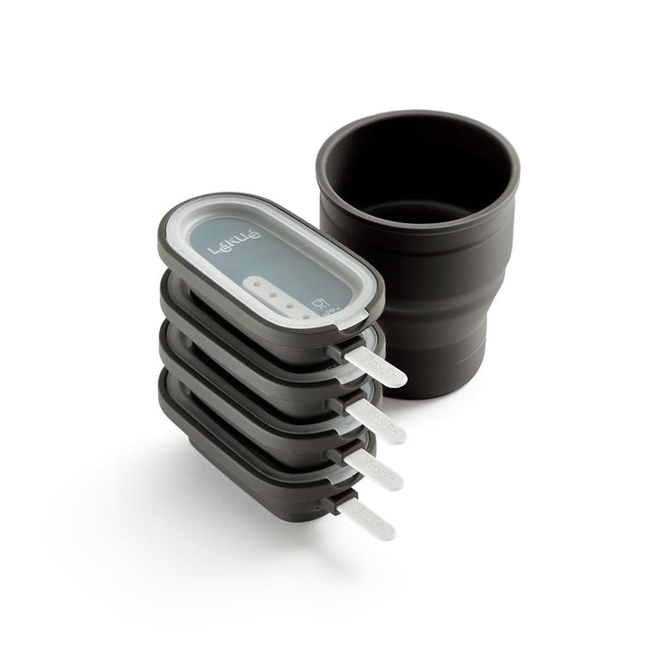 Lékué Set 4 Stück. Creamy Eisform plus Silikonbehälter, Braun, 0 Creamy Single, Creamy Single