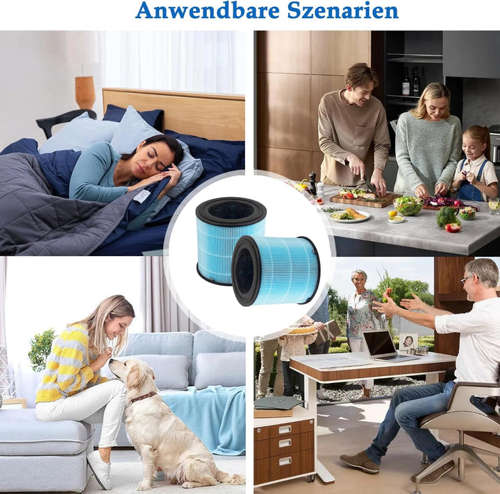 AP1001 Ersatzfilter kompatibel mit AIRTOK AP1001 Luftreiniger, 5-in-1 Ersatz H13 True HEPA Filter un