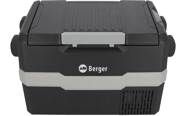 BERGER Tragbare Kompressor Kühlbox 12/24 V | Elektrische Kühlbox ideal für Camping mit Elektronische