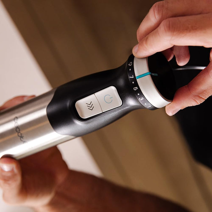 Cecotec Power Pulsar 2300MAX Handmixer Cream &amp; Crush, max. Leistung 2300 W, 4-Blatt-Klingen mit schw