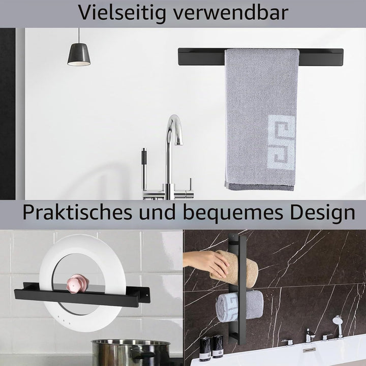 Badezimmer Handtuchstange Handtuchstange Selbstklebend oder Schraubmontage Edelstahl Wandmontierter