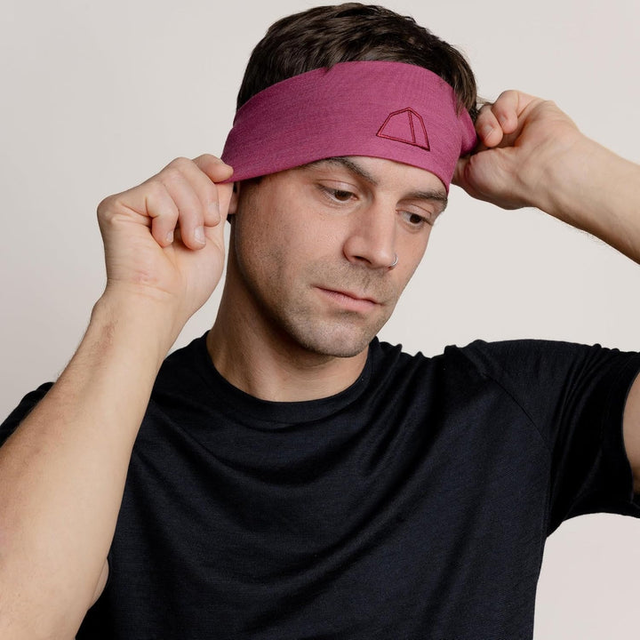 TOM FYFE Merino Stirnband Unisex Brombeere | 100% Merinowolle | Made in Europe, Brombeere