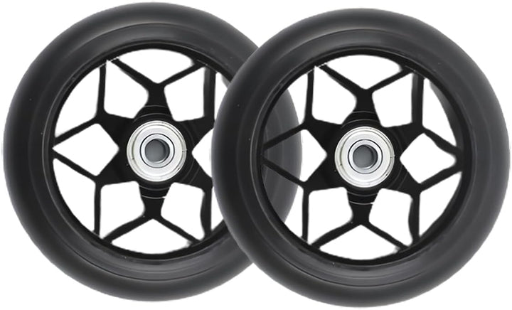 MaxEarn 2 Stück Scooter Ersatzräder 110 mm, Schwarz Stunt Scooter Rollen mit ABEC-9 Kugellager, Härt