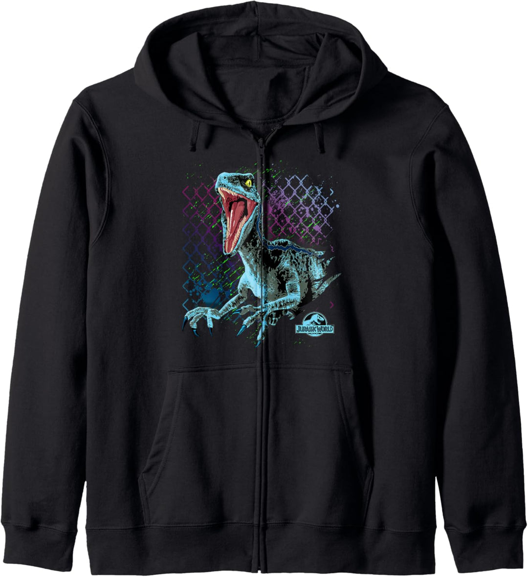 Jurassic World Raptor Kettengliedporträt Kapuzenjacke