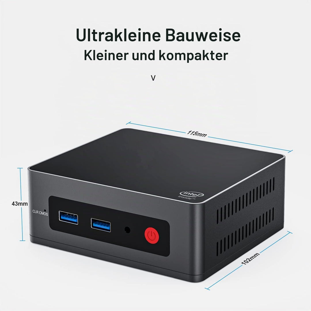 KUYiA Mini PC Desktop Computer Windows10 Business Gaming Home Office 8GB RAM128G SSDCeleronJ4125 bis