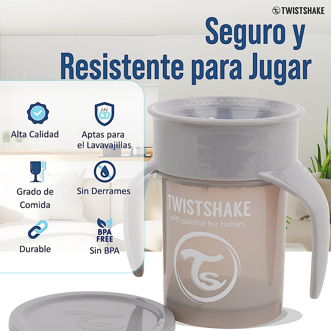 Twistshake Trinkbecher-Set - 3-teilig | 2x Becher 360-1x Minibecher | Auslaufsicherer Kinderbecher |