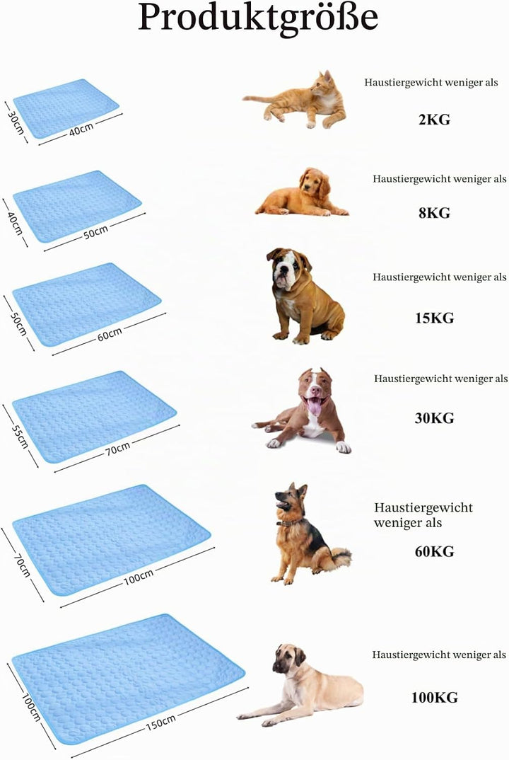 Kühlmatte Hunde, Selbstkühlende Hundematte, Kühldecke Katzen, Ungiftig Kühlkissen für Haustiere, Was