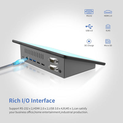 HEIGAOLAPC Mini PC da 10,1 pollici, Celeron 8 GB RAM 128 GB Rom(TF 512 GB) Computer, Mini PC Win 11