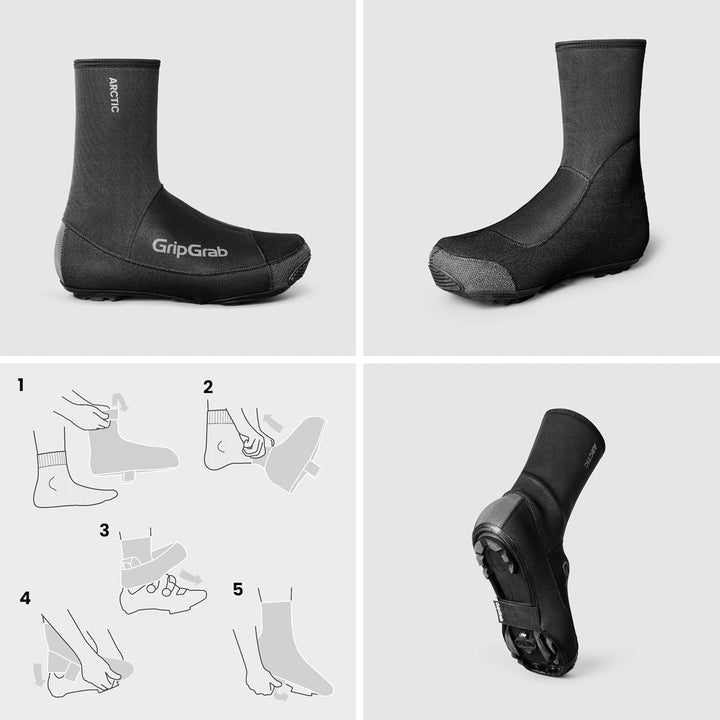 GripGrab Arctic Gravel MTB Überschuhe Winter Warme wasserdichte Fleece Gefütterte Radsport Neopren S