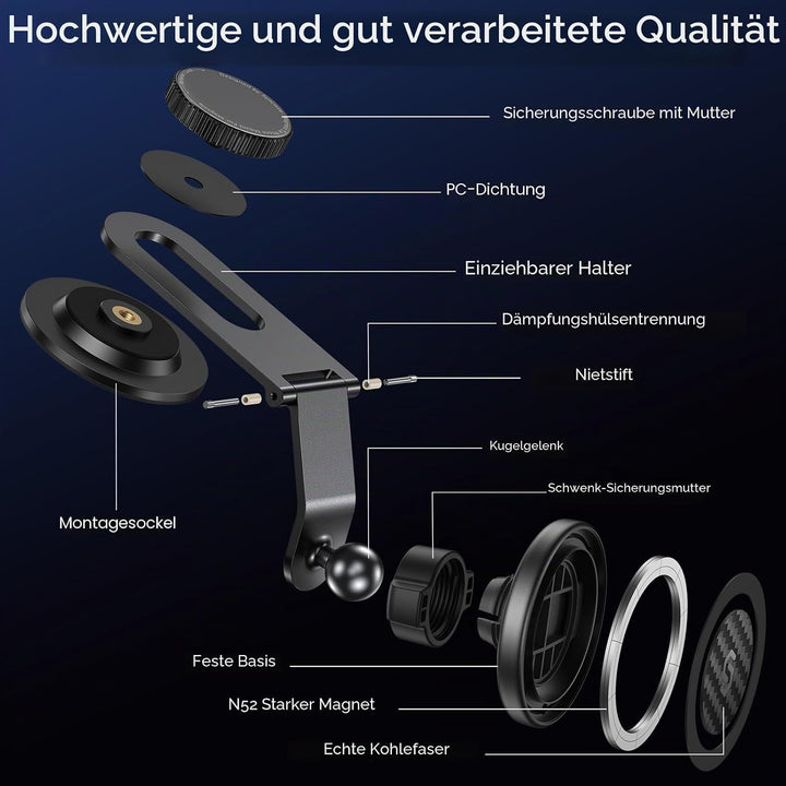 SYNCWIRE Passend für MagSafe Kfz-Halterung für Universal-Armaturenbrett, Tesla-Bildschirm, magnetisc