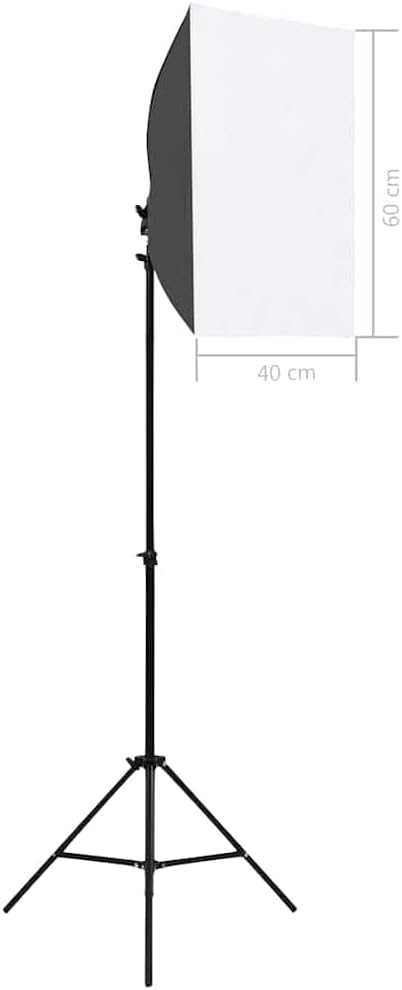 Fotostudio-Set mit Softboxen, Hintergrundsystem, höhenverstellbaren Stativen, LED-Licht, Diffusor un