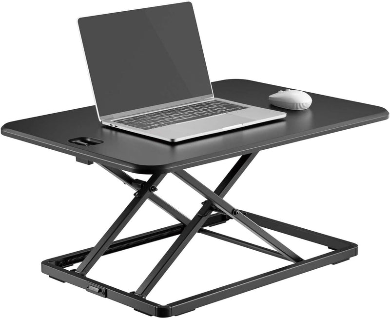 Toboli Schreibtischaufsatz 67x47cm höhenverstellbarer Steh-Sitz Schreibtisch für Laptop und Monitor