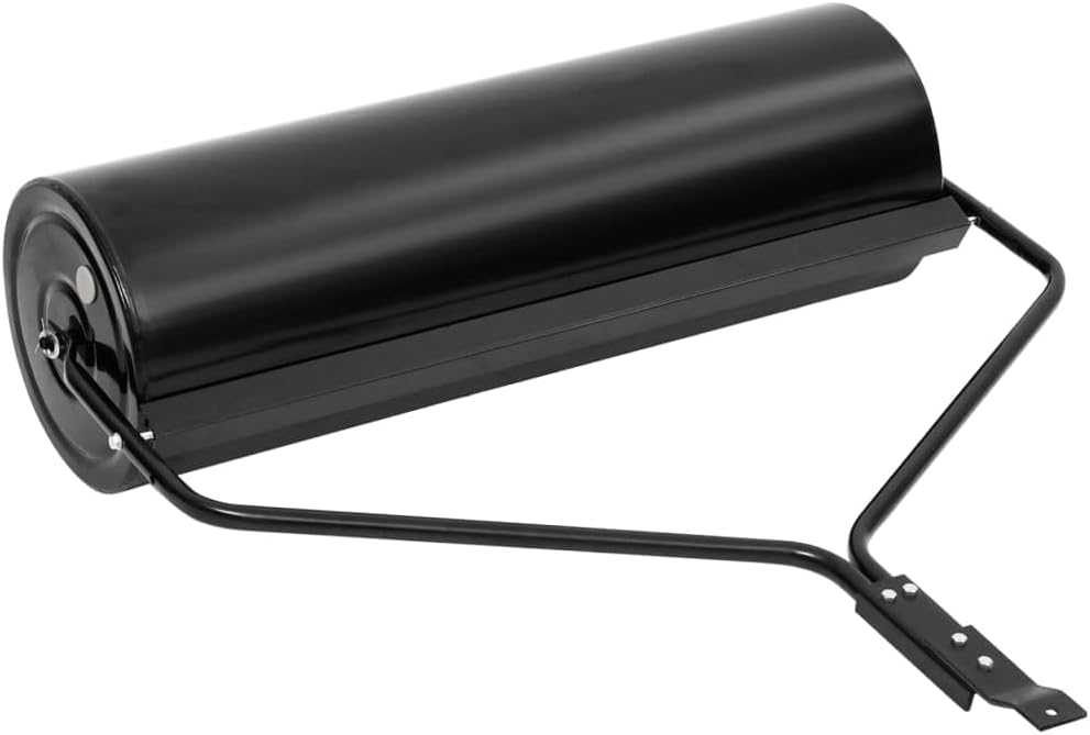 vidaXL Rasenwalze, Befüllbar Gartenwalze Walze mit Eisenrahmen, Handwalze mit Griff, Rasenroller Bod