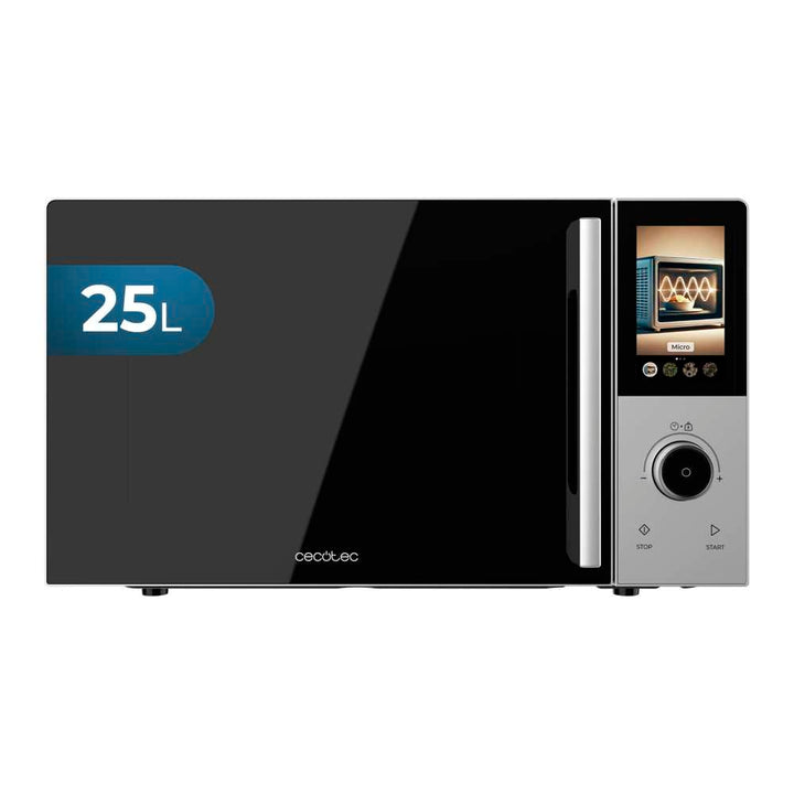 Cecotec Digitale Touchscreen-Mikrowelle mit Grill, 25 l, Convection 2500 Touch, 900 W, Grill 1200 W,