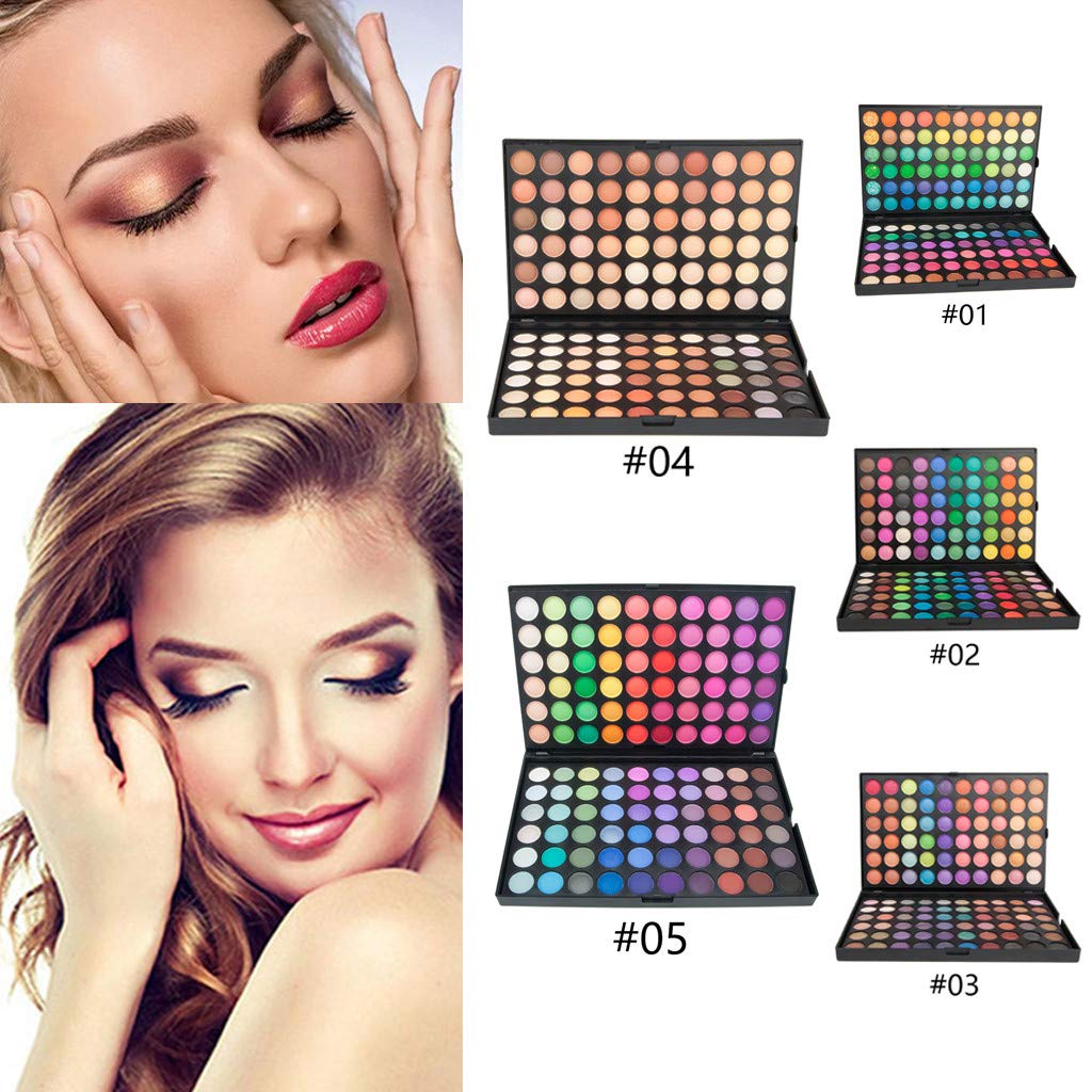 FantasyDay Profi 120 Farben Hochpigmentierte Warme Natürliche Matt Schminke Lidschatten Palette Make