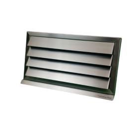 Mauerkasten 100 Dunstabzug Flachkanal 110x55 Edelstahl Gitter Rückstauklappe