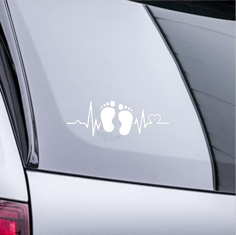 Generisch Herzschlag Füsse Aufkleber Sticker Baby Kinder Love Mama Junge Mädchen Sparset (2X S 2X L