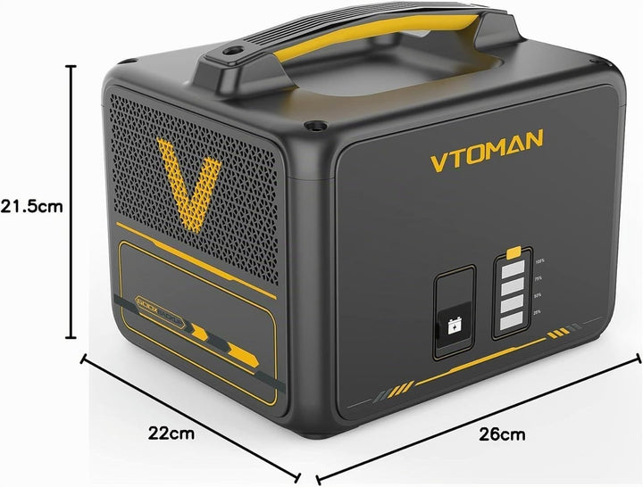VTOMAN Jump 600X Zusatzbatterie 640Wh - LiFePO4 Erweiterungsakku für Jump 600X Tragbare PowerStation