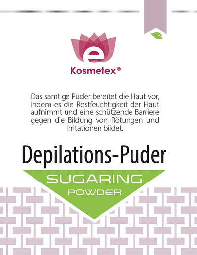 Kosmetex Depilations Puder Gross 200ml für die Vor-Behandlung beim Wachsen, Waxing, Sugaring m. Zuck