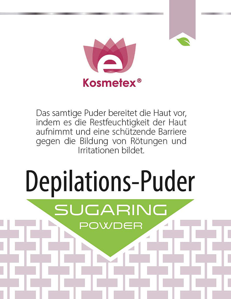 Kosmetex Depilations Puder Gross 200ml für die Vor-Behandlung beim Wachsen, Waxing, Sugaring m. Zuck