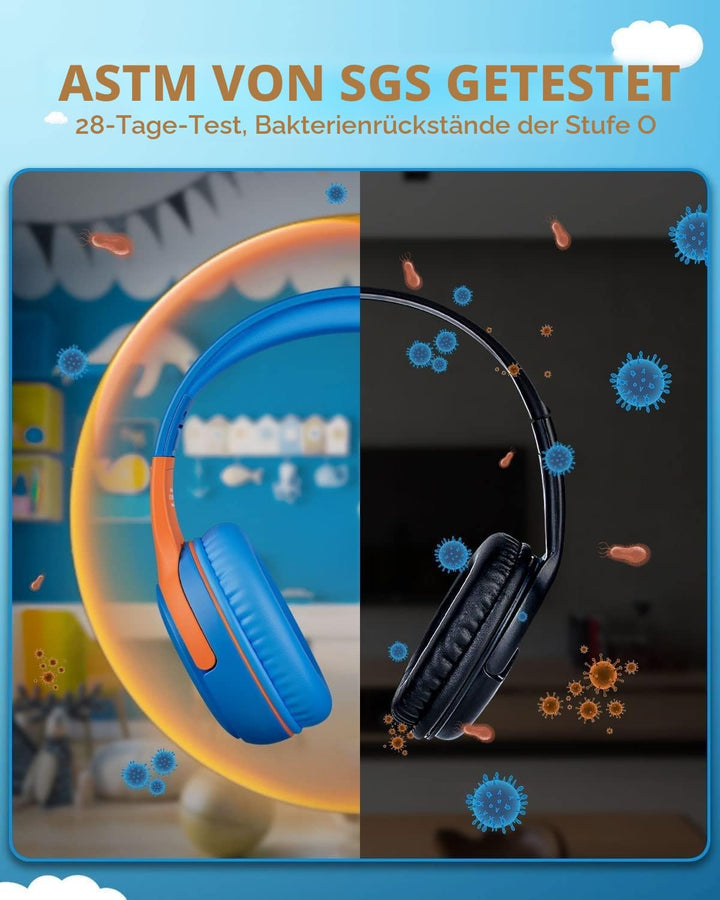 awatrue Kinder Kopfhörer[2 Pack], Kabel Kinderkopfhörer mit Mikrofon, Kopfhörer Kinder für Schule/Re
