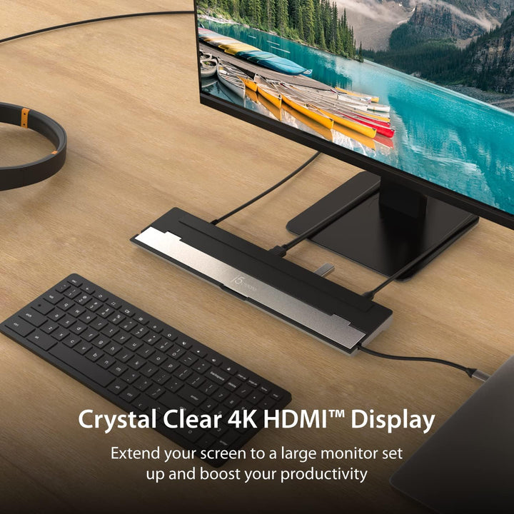 j5create USB-C 4K HDMI Dockingstation (9-in-1), 4K HDMI, 5Gbps USB-A x3, Kartenleser, PD 100W, Gigab