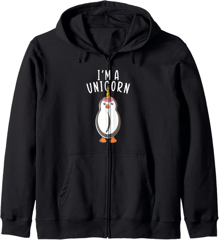 I'm A Unicorn Dabbing Pinguin Halloween Einhorn Pinguin Vogel Kapuzenjacke
