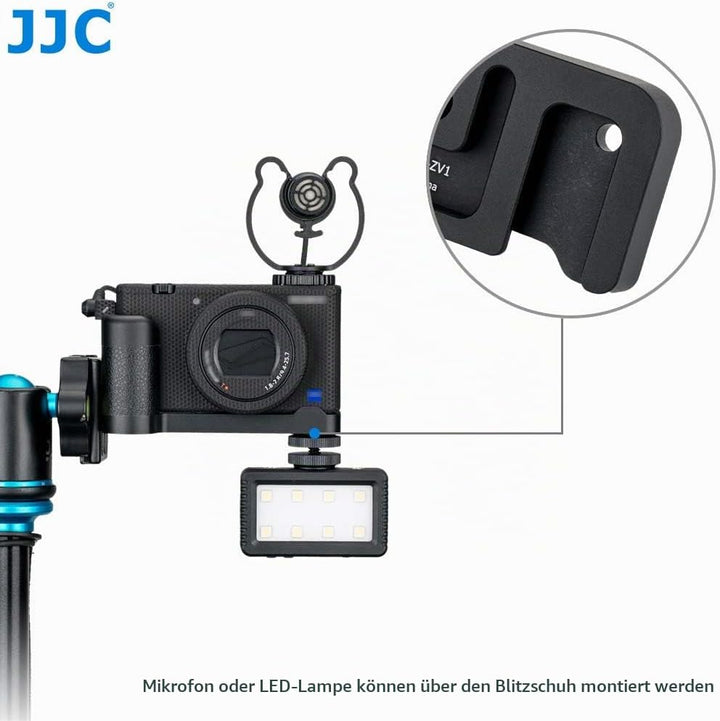 JJC Metall Kamera Handgriff für Sony ZV-1 Digitalkamera Verbessern Sie das Handgefühl für Vlogging &amp;