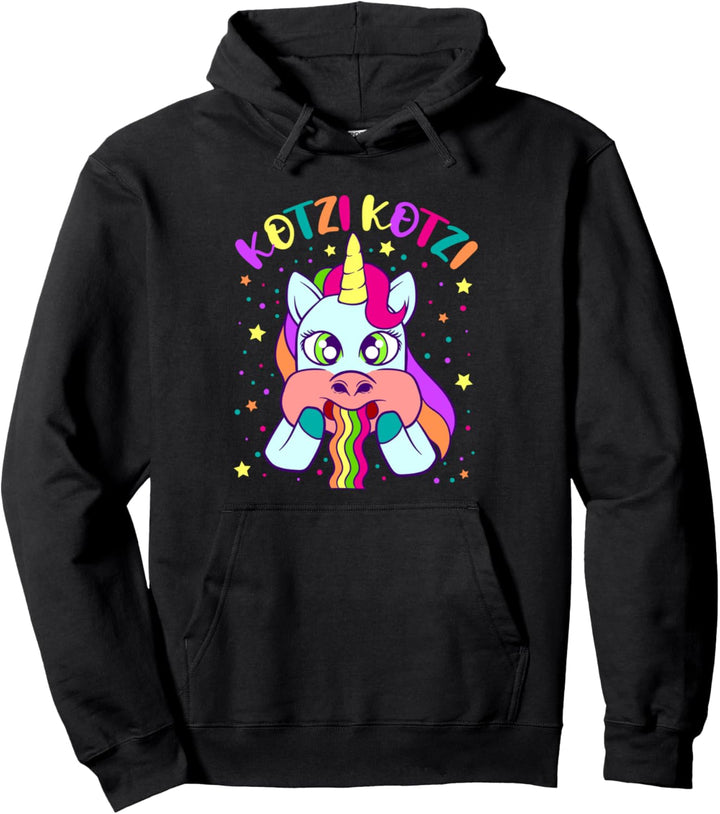 Einhorn Kotzi Kotzi Poltern Party Saufen Partnerlook Unicorn Pullover Hoodie