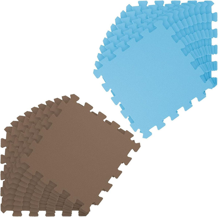 LittleTom 18 Teile Spielmatte Baby ab Null - 30x30 Schaumstoff Puzzlematte Kinder Isomatte Baby Spie
