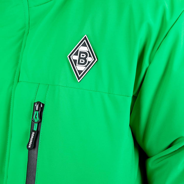 Borussia Mönchengladbach Winterjacke Stadionjacke GREEN | Offizieller Fanartikel, M Grün