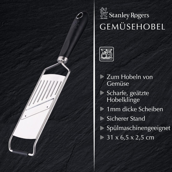 Stanley Rogers Premium Gemüsehobel – Breite Schneidfläche für optimales Hobeln von Gemüse & Mehr – H
