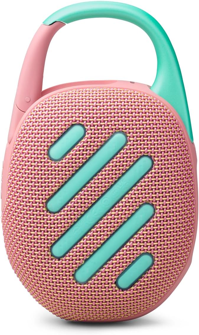 JBL Clip 5, Tragbare Bluetooth-Lautsprecher-Box, Rosa Pink, Pink
