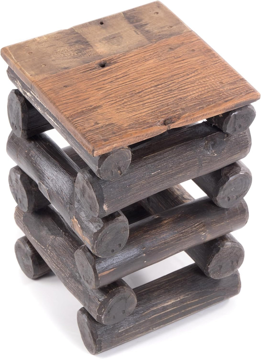 DESIGN DELIGHTS TEAKHOLZ HOCKER Block 38 | 30x30x39cm (BxTxH), Teak Altholz | Massivholz Sitzhocker,