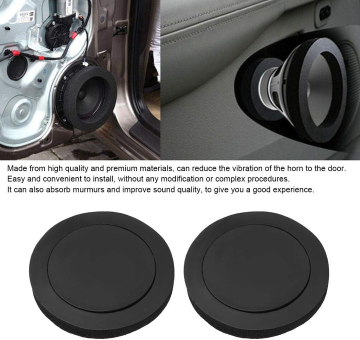 KIMISS Speaker Insulation Ring, 4 Stück Türverkleidung Schalldämmung Baumwolle Auto Lautsprecher Bas