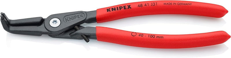 Knipex Präzisions-Sicherungsringzange für Innenringe in Bohrungen grau atramentiert, mit rutschhemme