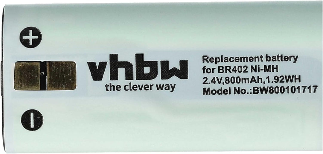 vhbw Akku Ersatz für Olympus BR403, BR402 für Diktiergerät (800 mAh, 2,4 V, NiMH)