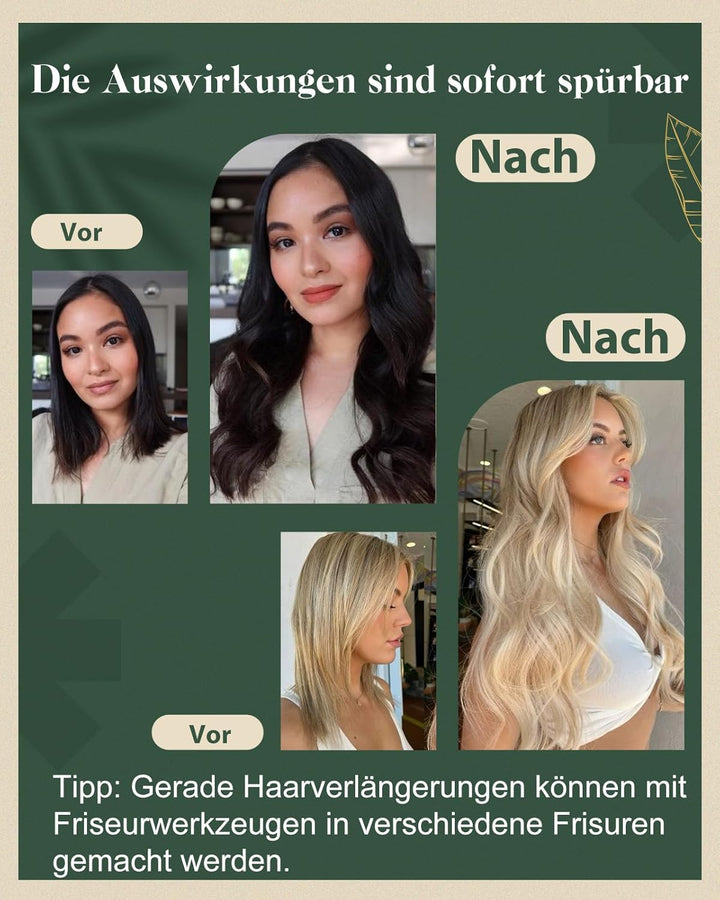 Ugeat Tape Echthaar Extensions Dunkelbraun Balayage Invisible Tape Extensions Echthaar Aschblond Omb
