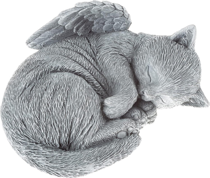 Pure Garden Gedenkstein für Katzen, friedliches schlafendes Kätzchen, Engelsstatue für Garten, Geden