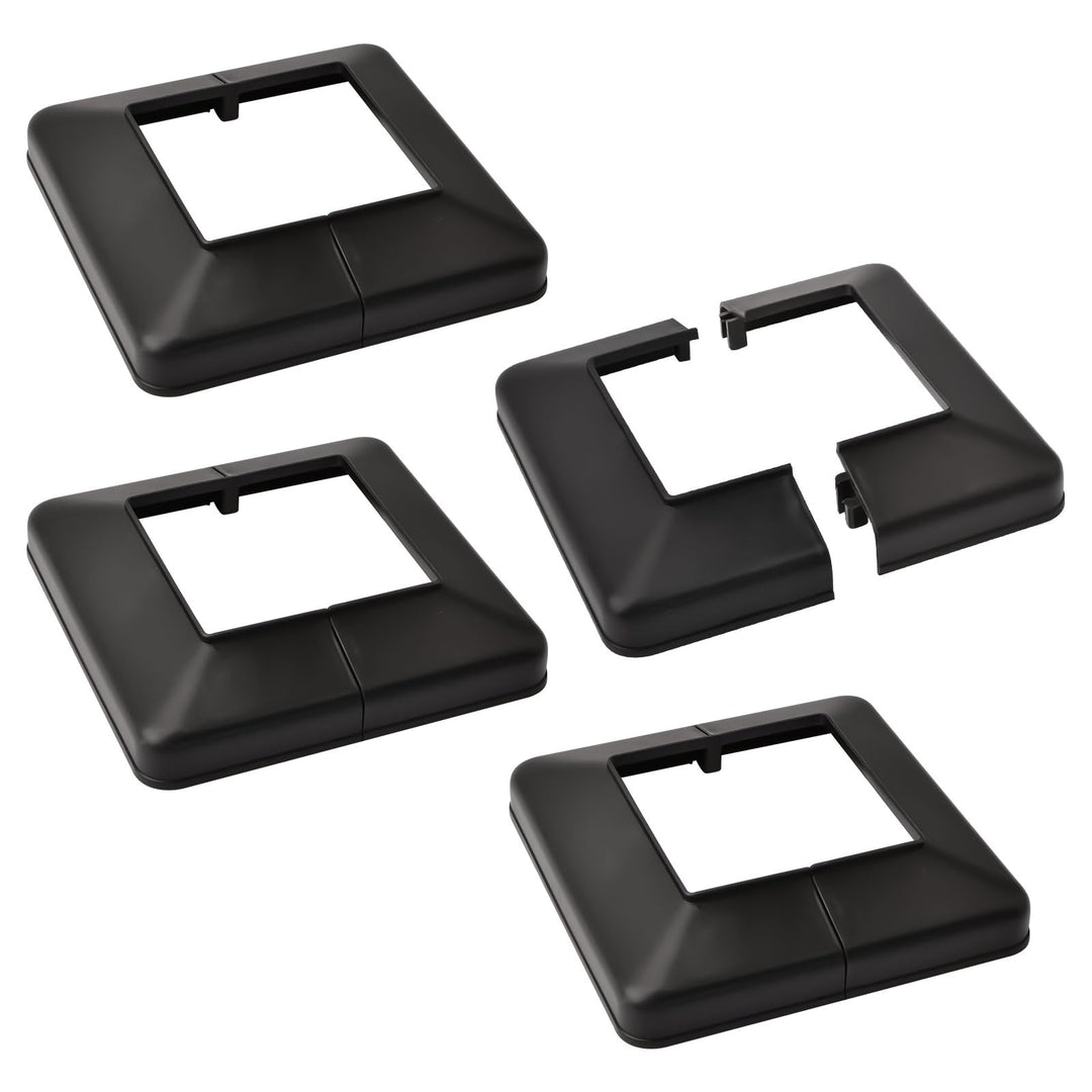 UFURMATE Pfostensockel-Abdeckung, 4 Stück, 10,2 x 10,2 cm (tatsächlich 10,2 x 10,2 cm), Kunststoff-P