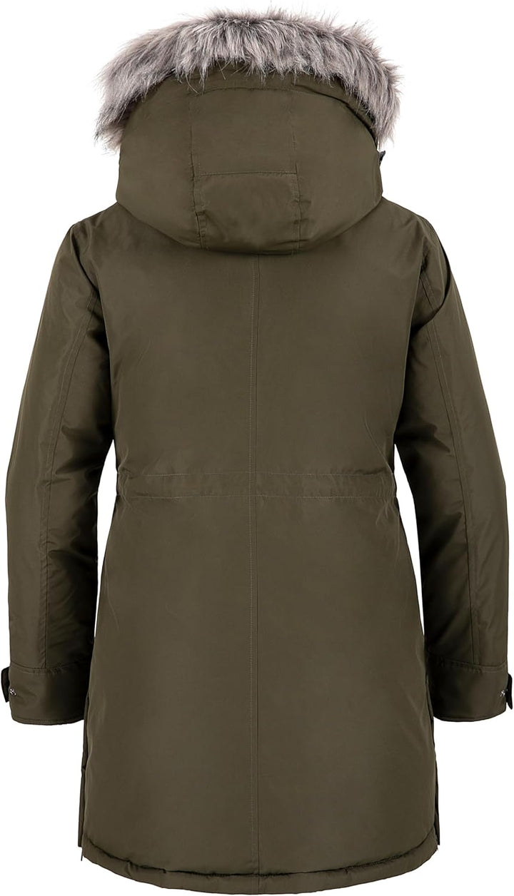 Wantdo Damen Winter Warm Puffer Mantel Wasserabweisend Outdoor Jacke Winddichte Oberbekleidung Mante